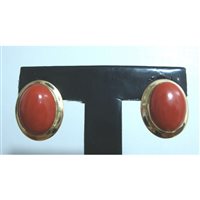 Ohrringe Damiata Gioielli Dame in Gelbgold Corallo 2114/102-D199 - 2114/102-D199
